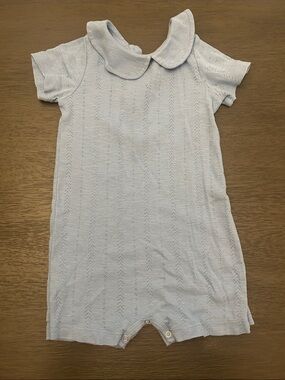 kate quinn Light Blue Knit Peter Pan Collar romper